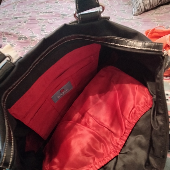 Kathy van Zeeland satchel purse.large .black. - Picture 2 of 7